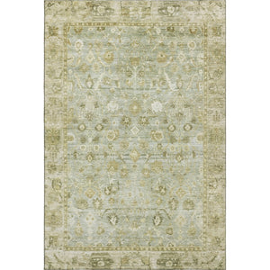 HomeRoots 9' X 12' Sage and Ivory Oriental Area Rug - Washable, UV-Protected, Durable & Stylish for Any Room 700906