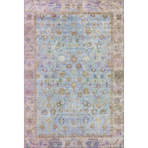 HomeRoots 5' X 8' Pale Aqua & Lavender Oriental Area Rug – Stylish, Stain-Resistant, UV-Protected & Easy Care! 700909
