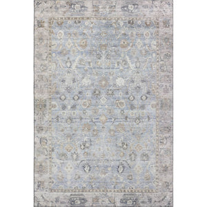 HomeRoots 10' Sky Blue and Ivory Oriental Area Rug - Washable, UV Protected, Stain Resistant for High-Traffic Spaces 700919