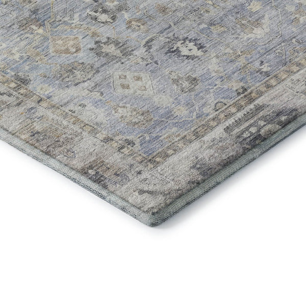HomeRoots 10' Sky Blue and Ivory Oriental Area Rug - Washable, UV Protected, Stain Resistant for High-Traffic Spaces 700919