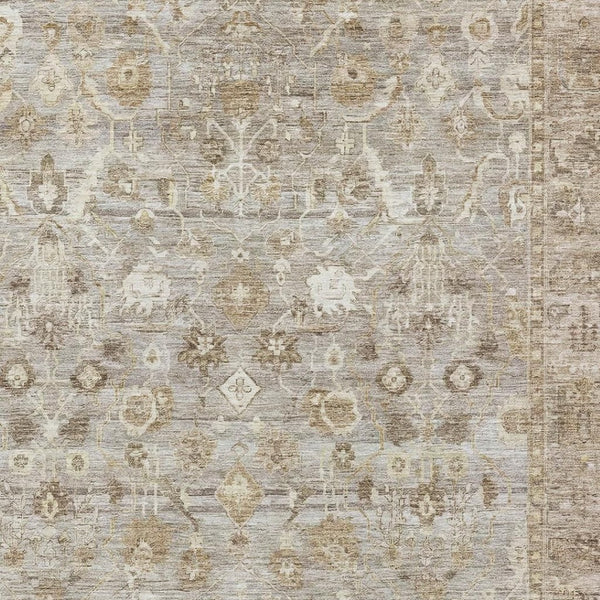 HomeRoots 5' X 8' Classic Taupe & Beige Oriental Washable Area Rug with UV Protection for Family Spaces 700921
