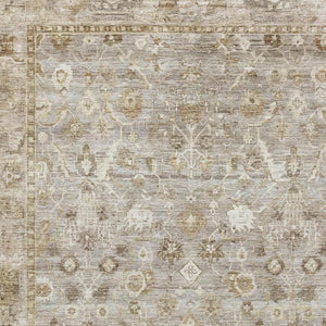 HomeRoots 8' X 10' Elegant Taupe and Beige Oriental Area Rug – Stain-Resistant, UV-Protected, Non-Slip Design 700923