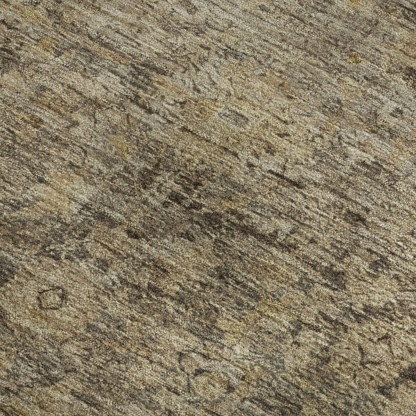 HomeRoots 5' X 8' Brown and Beige Oriental Area Rug – Durable, Washable, UV-Protected for Busy Homes & Families 700927