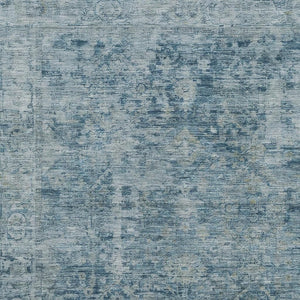 HomeRoots 8' X 10' Blue and Gray Oriental Area Rug – Washable, UV Protected, Durable for Homes with Kids & Pets 700935