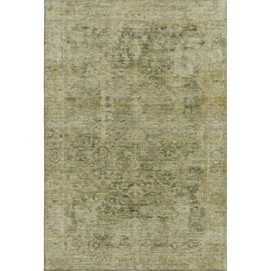 HomeRoots 9' X 12' Elegant Green and Gold Oriental Area Rug – Stain Resistant, UV Protected, Easy Care Design 700942