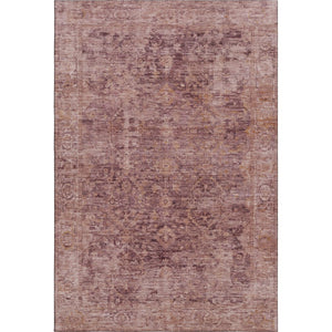 HomeRoots 10' X 14' Merlot & Pink Oriental Area Rug - Durable, Washable, UV Protected for Busy Homes & Style 700949