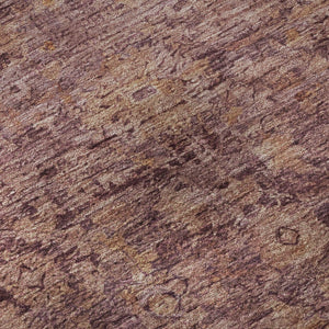 HomeRoots 10' X 14' Merlot & Pink Oriental Area Rug - Durable, Washable, UV Protected for Busy Homes & Style 700949
