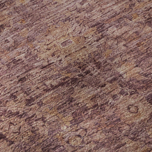 HomeRoots 10' X 14' Merlot & Pink Oriental Area Rug - Durable, Washable, UV Protected for Busy Homes & Style 700949