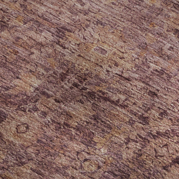 HomeRoots 10' X 14' Merlot & Pink Oriental Area Rug - Durable, Washable, UV Protected for Busy Homes & Style 700949
