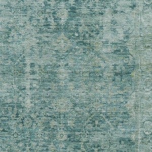 HomeRoots 5' X 8' Teal and Beige Oriental Area Rug - Stylish, Durable, Washable with UV Protection for Homes 700957