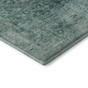 HomeRoots 8' X 10' Teal & Beige Oriental Area Rug - Washable, UV Protected, Stylish & Stain Resistant Design! 700959