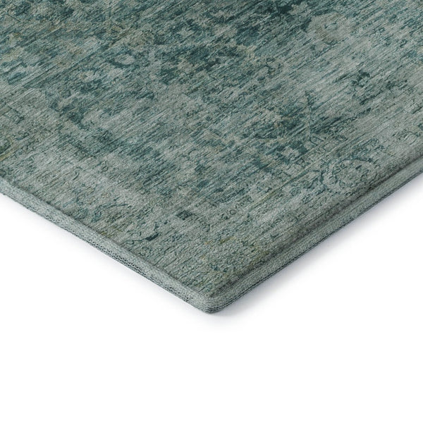 HomeRoots 8' X 10' Teal & Beige Oriental Area Rug - Washable, UV Protected, Stylish & Stain Resistant Design! 700959