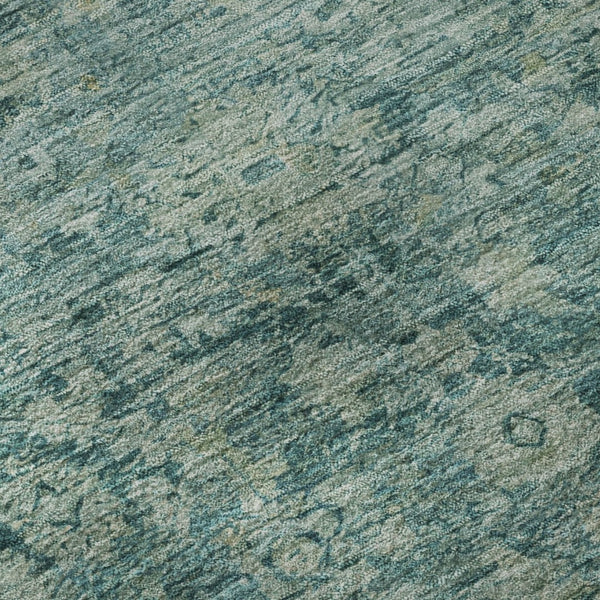 HomeRoots 8' X 10' Teal & Beige Oriental Area Rug - Washable, UV Protected, Stylish & Stain Resistant Design! 700959