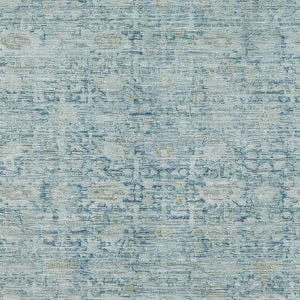 HomeRoots 5' X 8' Elegant Blue and Ivory Oriental Washable Area Rug with UV Protection for Busy Homes 700969