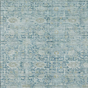 HomeRoots 10' Blue and Ivory Oriental Area Rug - Washable, UV Protected, and Stain Resistant for Busy Homes 700973