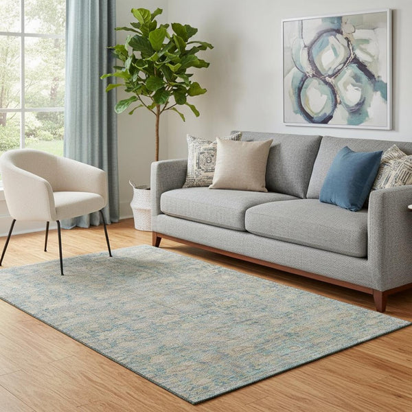 HomeRoots 5' Coral and Copper Oriental Area Rug – Washable, UV Protected, Pet-Friendly for Timeless Style 700975