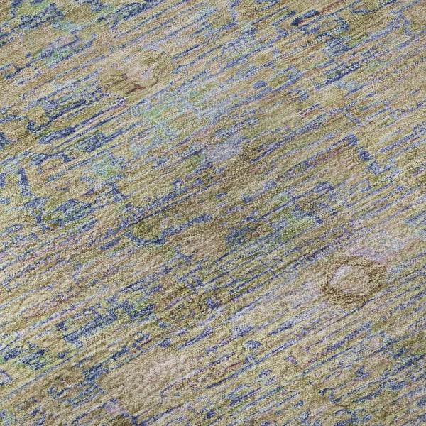 HomeRoots 8' Coral and Copper Oriental Round Rug - Washable, Stain-Resistant, UV-Protected for Busy Homes 700976