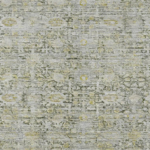 HomeRoots 5' X 8' Pewter and Gold Oriental Washable Area Rug - Stylish, Durable & UV-Protected for Any Room 700981