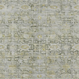 HomeRoots 8' X 10' Elegant Pewter and Gold Oriental Washable Area Rug with Stain Resistance & UV Shield 700983