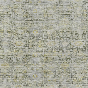 HomeRoots 9' X 12' Elegant Pewter & Gold Oriental Area Rug with UV Protection - Stain-Resistant & Durable Design 700984