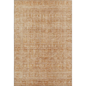 HomeRoots 9' X 12' Coral & Peach Oriental Washable Area Rug - UV Protected, Soft, Stain Resistant, Non-Slip Design 700990