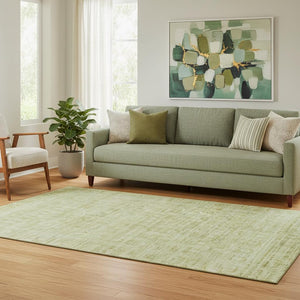 HomeRoots 5' X 8' Sage & Mint Green Washable Oriental Area Rug with UV Protection for Stylish Durability 700993