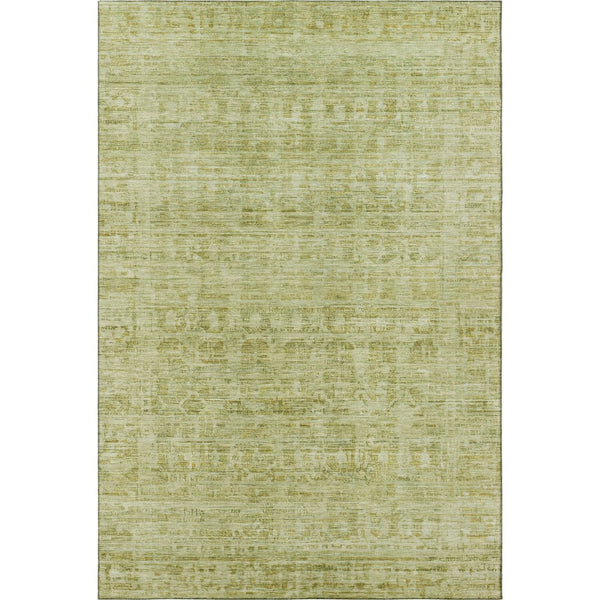 HomeRoots 5' X 8' Sage & Mint Green Washable Oriental Area Rug with UV Protection for Stylish Durability 700993