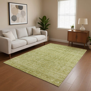 HomeRoots 9' X 12' Sage and Mint Green Oriental Washable Area Rug - Durable, UV Protected, Perfect for Homes! 700996