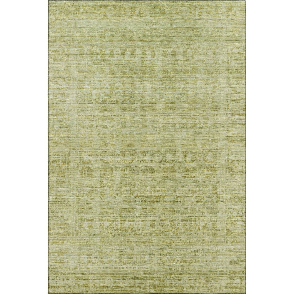 HomeRoots 9' X 12' Sage and Mint Green Oriental Washable Area Rug - Durable, UV Protected, Perfect for Homes! 700996