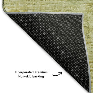 HomeRoots 9' X 12' Sage and Mint Green Oriental Washable Area Rug - Durable, UV Protected, Perfect for Homes! 700996