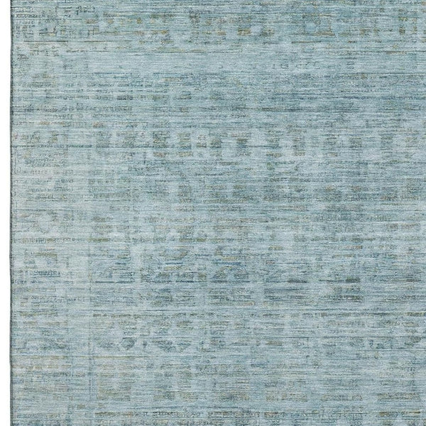 HomeRoots 5' x 8' Sky Blue & Denim Blue Oriental Rug - Stain Resistant, UV Protected, Non-Slip for Home Decor 700999