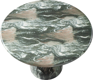 Meridian Furniture Cosenza Concrete Dining Table with Art Deco Style and Marble Finish for Indoor Outdoor Use Green 36 inches 700Green-T