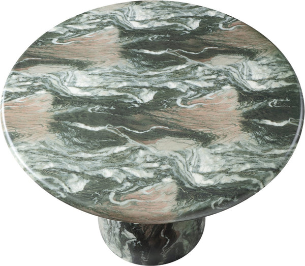 Meridian Furniture Cosenza Concrete Dining Table with Art Deco Style and Marble Finish for Indoor Outdoor Use Green 36 inches 700Green-T