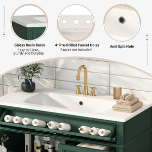 English Elm 36'' Modern Bathroom Vanity With Elegant Sink, 2 Drawers, And Tip-Out Storage For Stylish Spaces N710S136004F