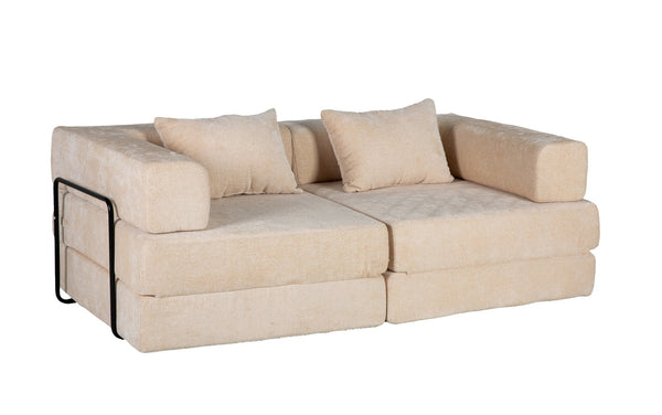 English Elm Compression Convertible Floor Sofa Bed – Stylish Chenille Loveseat & Modular Seating Solution For Small Spaces W3723P345635