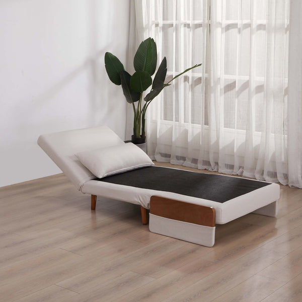 English Elm TRIO Convertible Modular Sleeper Sofa Bed with 3-Level Adjustable Backrest, Silent Hinges, Space-Saver Beige W3391S00011