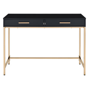 OSP Home Furnishings Alios Black Desk Black/Gold
