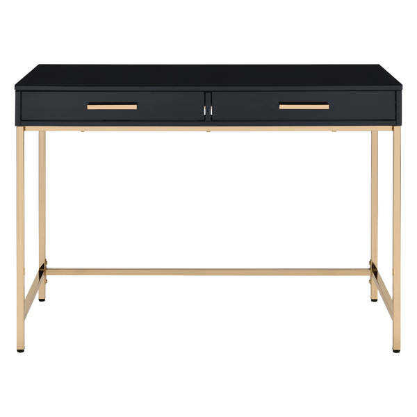 OSP Home Furnishings Alios Black Desk Black/Gold