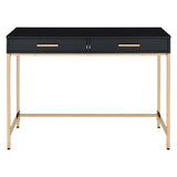 OSP Home Furnishings Alios Black Desk Black/Gold