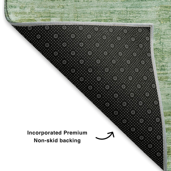 HomeRoots 5' X 8' Teal And Pale Aqua Oriental Washable Area Rug - Durable, Stylish, UV Protected & Easy Care 701011