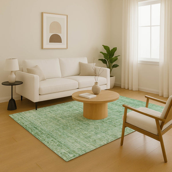 HomeRoots 5' X 8' Teal And Pale Aqua Oriental Washable Area Rug - Durable, Stylish, UV Protected & Easy Care 701011