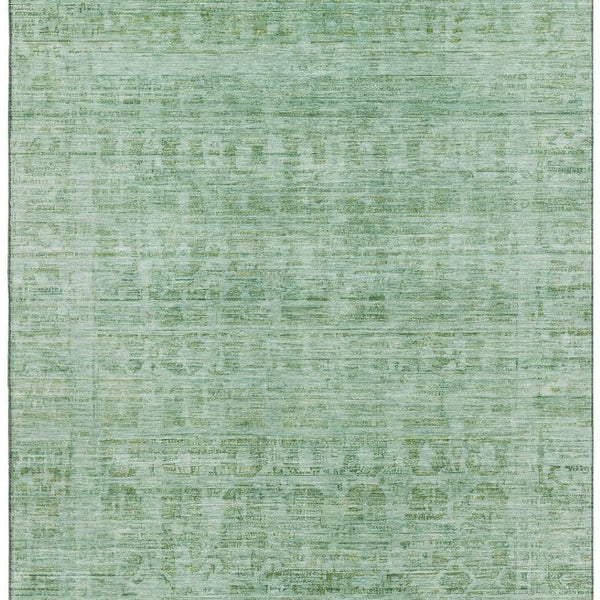 HomeRoots 5' X 8' Teal And Pale Aqua Oriental Washable Area Rug - Durable, Stylish, UV Protected & Easy Care 701011