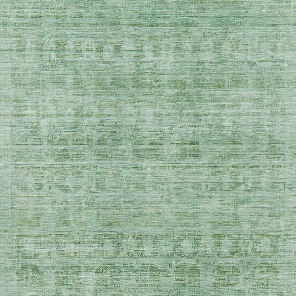 HomeRoots 9' X 12' Teal & Pale Aqua Washable Oriental Area Rug - UV Resistant, Stain-Repellent, Easy Care Design 701014