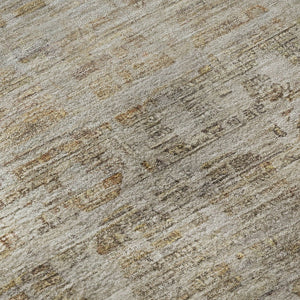 HomeRoots 8' Elegant Taupe & Beige Washable Round Rug with UV Protection - Durable, Stylish & Pet-Friendly 701018