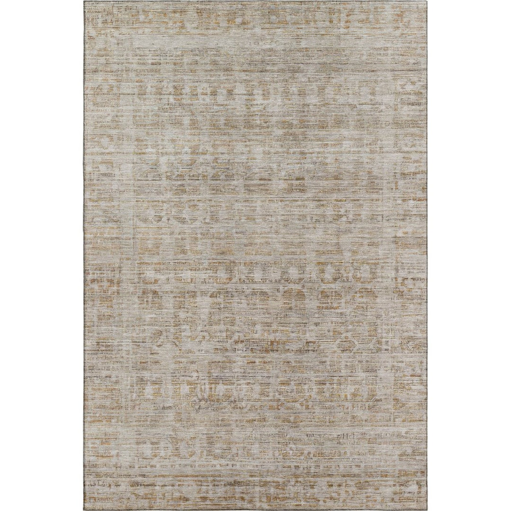 HomeRoots 10' X 14' Elegant Taupe & Beige Oriental Washable Area Rug with UV Protection for Family Spaces 701021