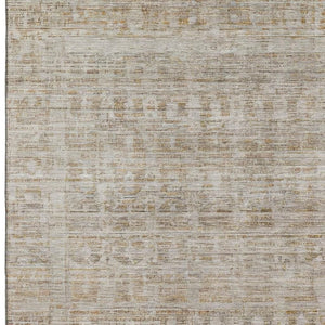 HomeRoots 10' X 14' Elegant Taupe & Beige Oriental Washable Area Rug with UV Protection for Family Spaces 701021