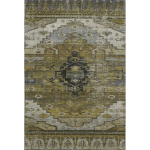 HomeRoots 8' X 10' Brown Ivory Gray Oriental Washable Area Rug - Stylish, Durable, UV-Protected, Easy-Care Design 701025