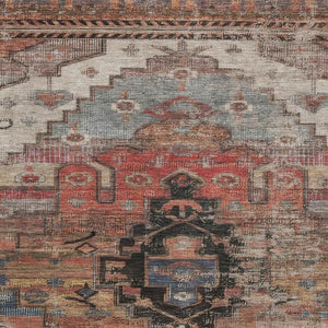 HomeRoots 9' X 12' Rust Gray And Beige Oriental Area Rug - Stain Resistant, UV Protected, Easy Care Style! 701044