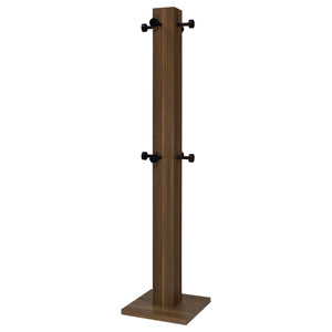 English Elm Rawlins Walnut Engineered Wood Coat Rack - Mid-Century Rustic Wall Organizer with 8 Black Hook Caps (72") B062P375524