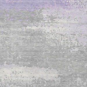 HomeRoots 5' X 8' Abstract Lavender and Ivory Area Rug – Stain Resistant, UV Protected, Non-Slip Backing! 701089